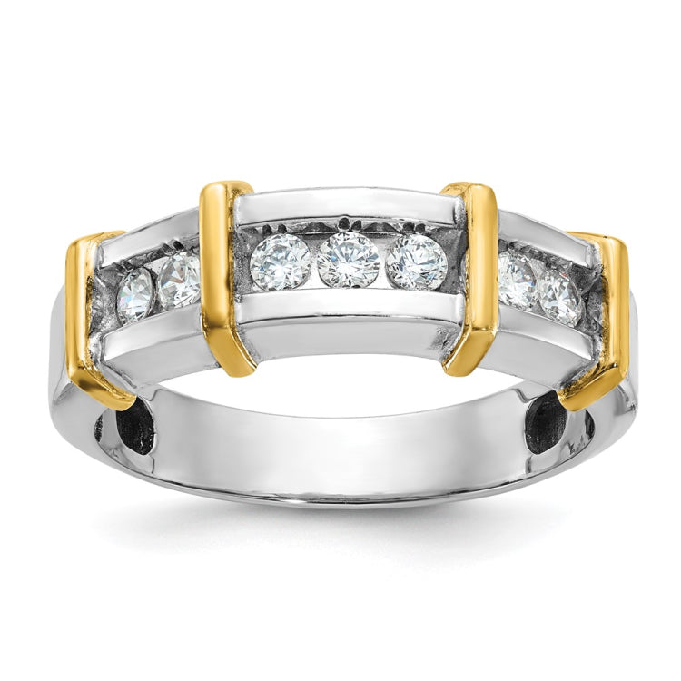 Men's TT Wedding Band with All Bright Finish Mounting