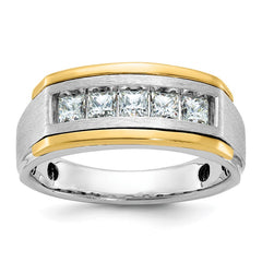 Men's TT Wedding Band with Soft Satin Finish (comfort-fit) Mounting