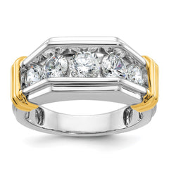 Men's Two-tone 2.00 cttw Diamond Band with high polish finish Mounting