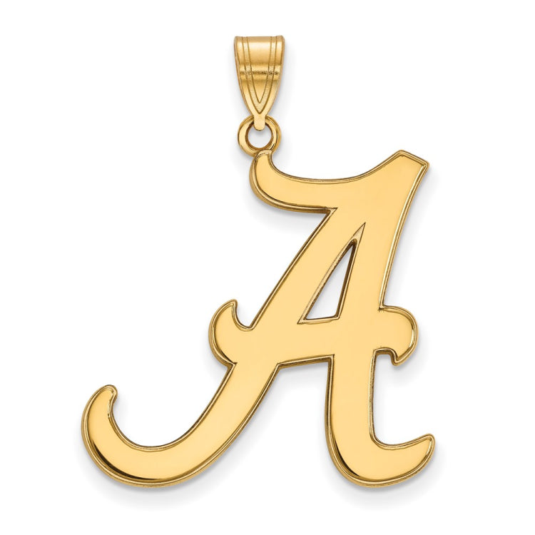 10k Gold LogoArt University of Alabama Letter A Extra Large Pendant