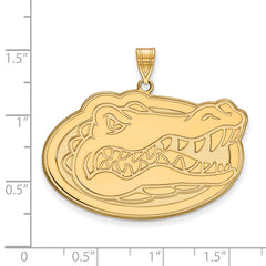 10k Gold LogoArt University of Florida Gator Extra Large Pendant