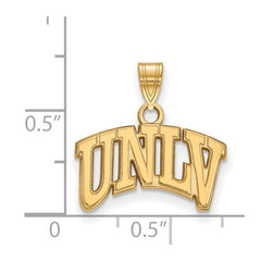 14k Gold LogoArt University of Nevada-Las Vegas U-N-L-V Small Pendant
