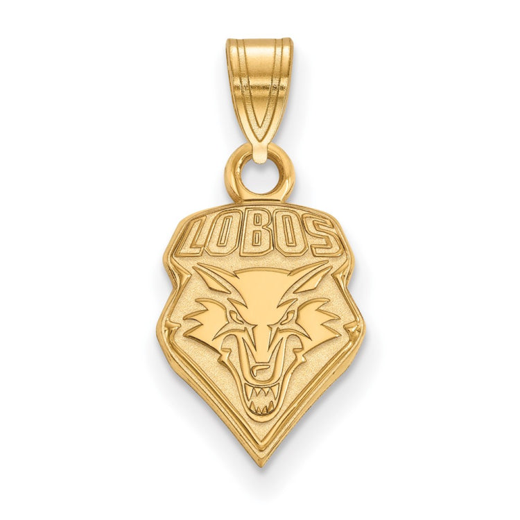 14k Gold LogoArt University of New Mexico Lobos Small Pendant
