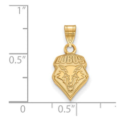 14k Gold LogoArt University of New Mexico Lobos Small Pendant