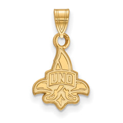 14k Gold LogoArt University of New Orleans U-N-O Small Pendant