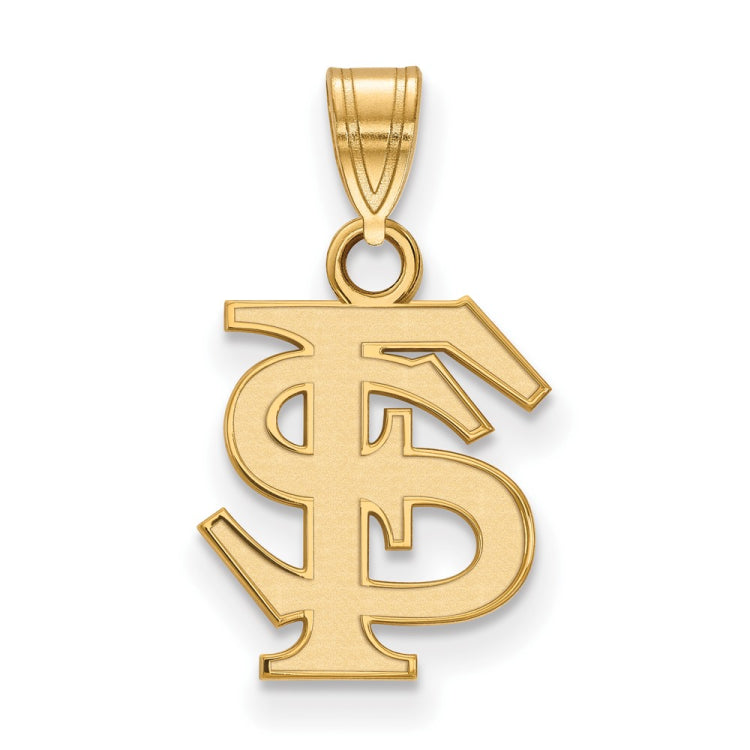 14k Gold LogoArt Florida State University F-S Small Pendant