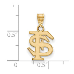 14k Gold LogoArt Florida State University F-S Small Pendant