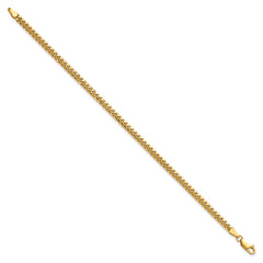 14K 7 inch 3.5mm Solid Miami Cuban Link with Lobster Clasp Bracelet