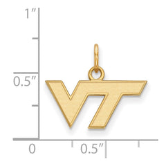 14k Gold LogoArt Virginia Tech V-T Extra Small Pendant