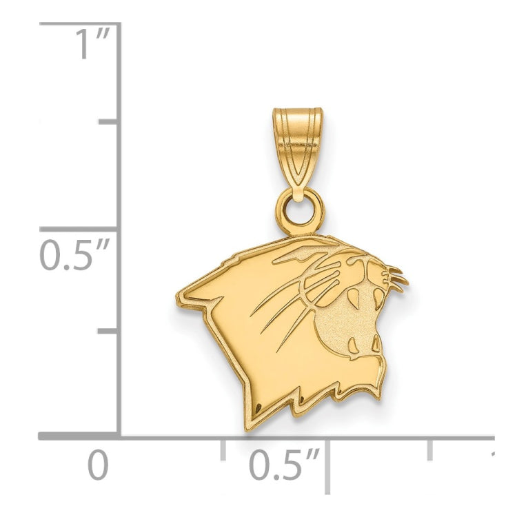 10k Gold LogoArt Northwestern University Wildcat Small Pendant