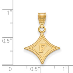 14k Gold LogoArt Furman University Medium Pendant