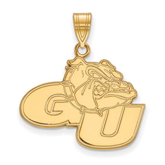 14k Gold LogoArt Gonzaga University G-U Bulldog Large Pendant
