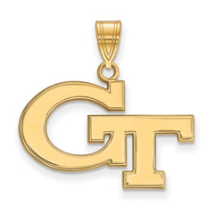 14k Gold LogoArt Georgia Institute of Technology G-T Medium Pendant