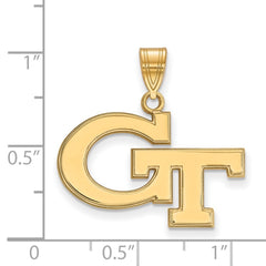 14k Gold LogoArt Georgia Institute of Technology G-T Medium Pendant
