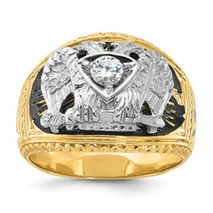 Men's 32nd Degree Scottish Rite 1/4ct Diamond Solitaire Ring Mounting