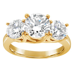 14K Ladies white gold mounting for 2-1.00ct, 1-2.00ct