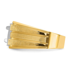14K Men's Yellow Gold Solitaire Mounting