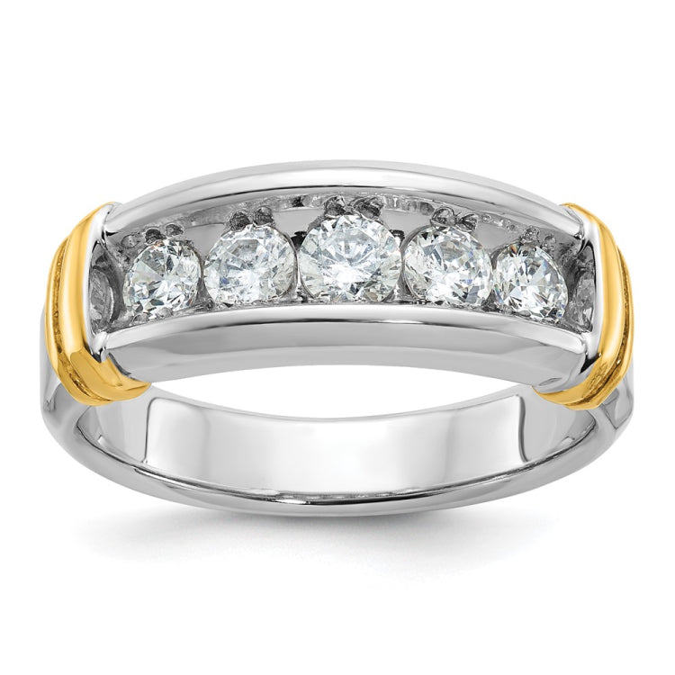 Men's TT Wedding Band with All Bright Finish (comfort-fit) Mounting