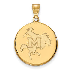 14k Gold LogoArt McNeese State University Large Disc Pendant