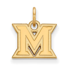 14k Gold LogoArt Miami University Ohio Letter M Extra Small Pendant