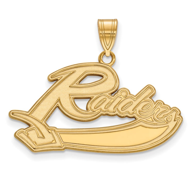 14k Gold LogoArt Mt Union College Raiders Large Pendant