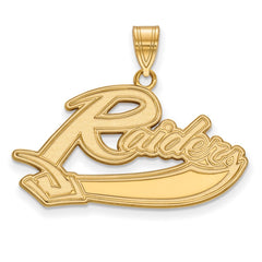 14k Gold LogoArt Mt Union College Raiders Large Pendant