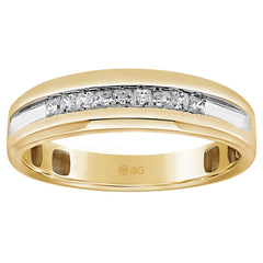 Men's Yellow Gold .25ct tw PC Diamond Wedding Band