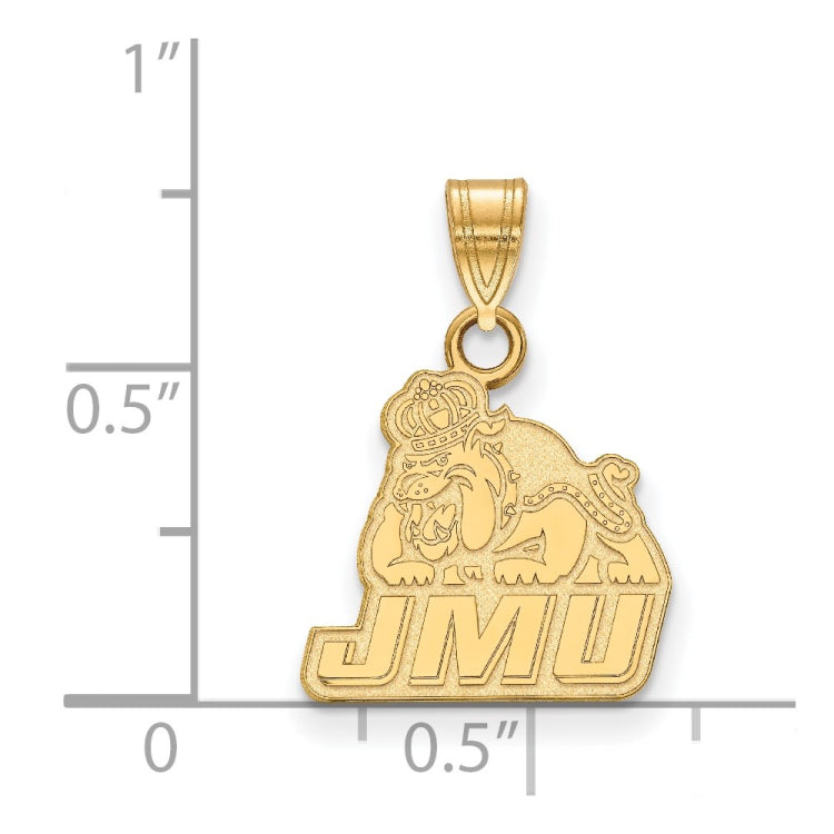 14k Gold LogoArt James Madison University Small Pendant