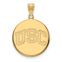 14k Gold University of Southern California U-S-C Large Disc Pendant