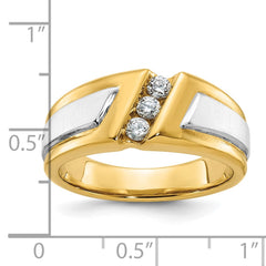 Men's TT Ring with Satin Finish Accent (solid back) Mounting