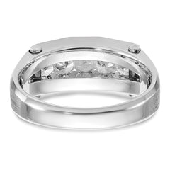 Men's WG Wedding Band with YG Bars and Satin Finish
