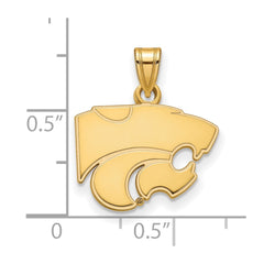 14k Gold LogoArt Kansas State University Wildcat Small Pendant