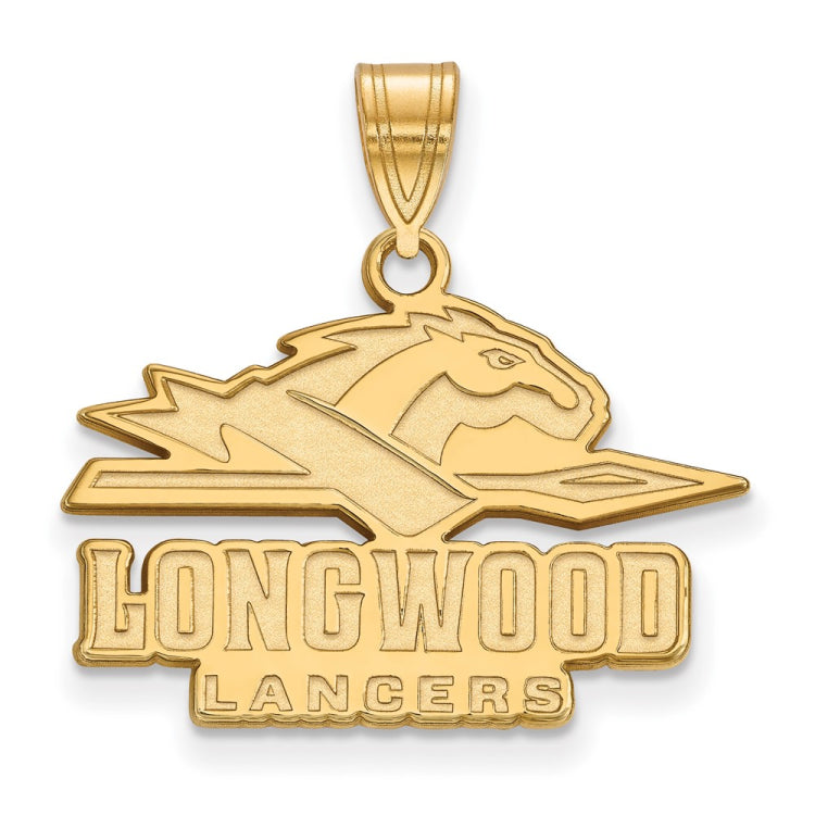 14k Gold LogoArt Longwood University Lancers Medium Pendant
