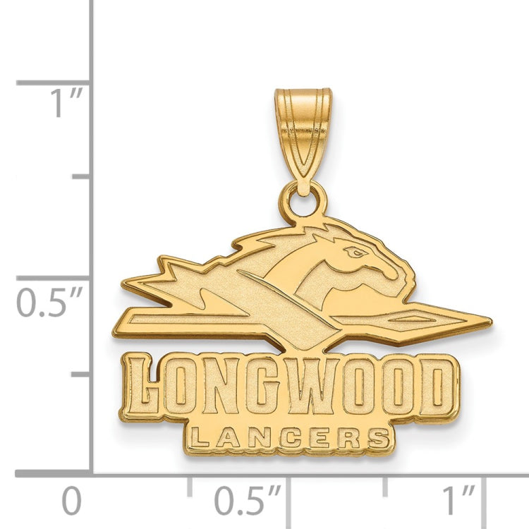 14k Gold LogoArt Longwood University Lancers Medium Pendant