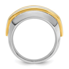 IBGoodman 10k Two-tone Men's Polished 5-Stone 2 Carat A Quality Diamond Ring