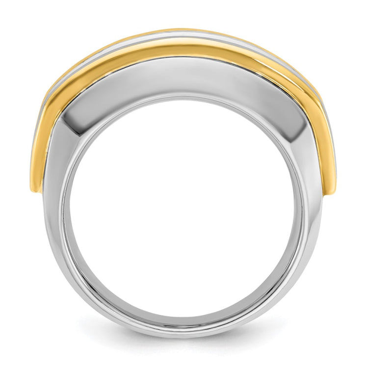 IBGoodman 14k with White Rhodium Men's Polished 5-Stone 2 Carat BB Quality Diamond Ring