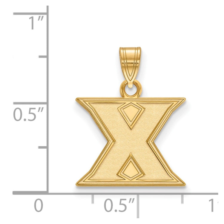 14k Gold LogoArt Xavier University Letter X Small Pendant