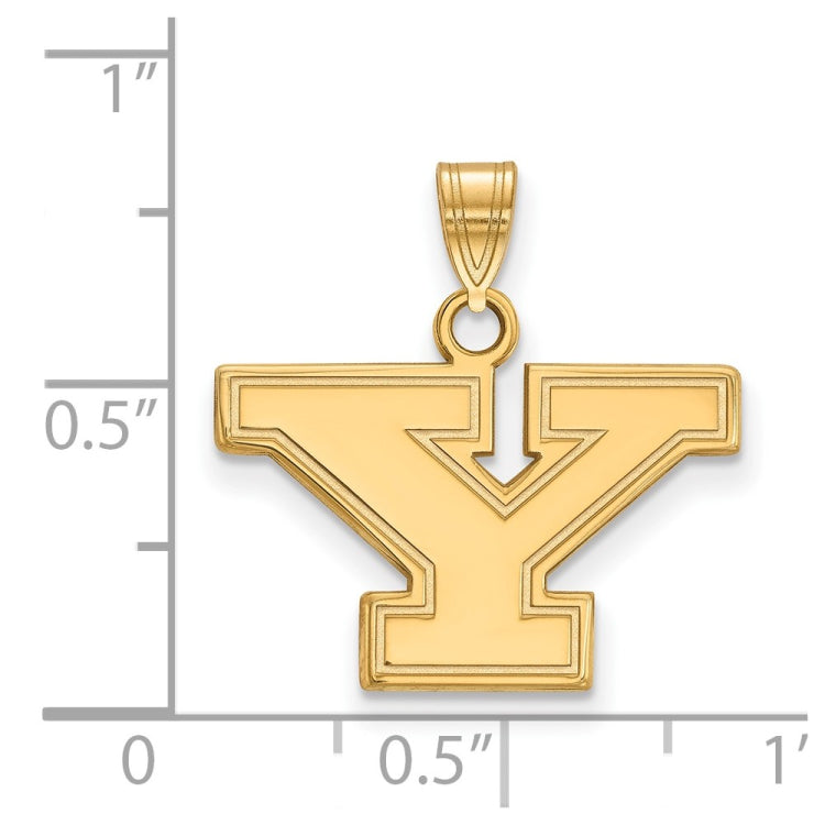 14k Gold LogoArt Youngstown State University Letter Y Small Pendant