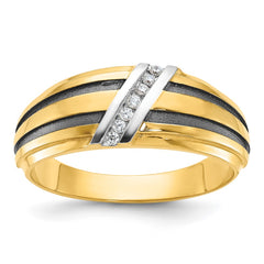 Men's Yellow Gold .06ct tw Diamond Wedding Band Mounting
