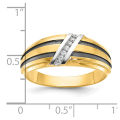Men's Yellow Gold .06ct tw Diamond Wedding Band Mounting