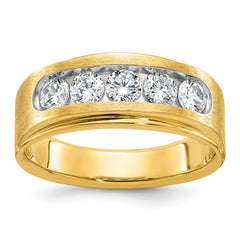 Men's 1cttw Diamond Wedding Band with Satin Finish Mounting