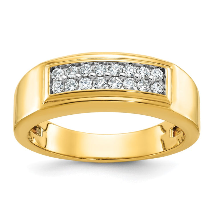 GENTS DOUBLE ROW DIAMOND BAND Mounting