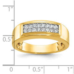 GENTS DOUBLE ROW DIAMOND BAND Mounting