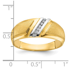 Men's Yellow Gold .06ct tw Diamond Wedding Band Mounting