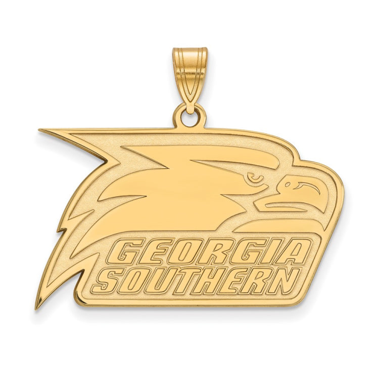 14k Gold LogoArt Georgia Southern University Eagle Large Pendant