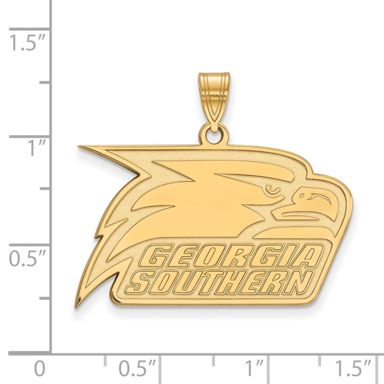 14k Gold LogoArt Georgia Southern University Eagle Large Pendant
