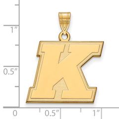 14k Gold LogoArt Kent State University Letter K Large Pendant