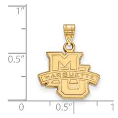 14k Gold LogoArt Marquette University Small Pendant