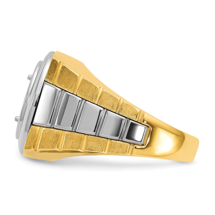 14k Two-Tone Ring for 3ct. Diamond Mounting