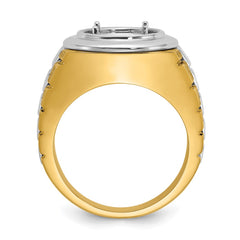 14k Two-Tone Ring for 4ct. Diamond Mounting